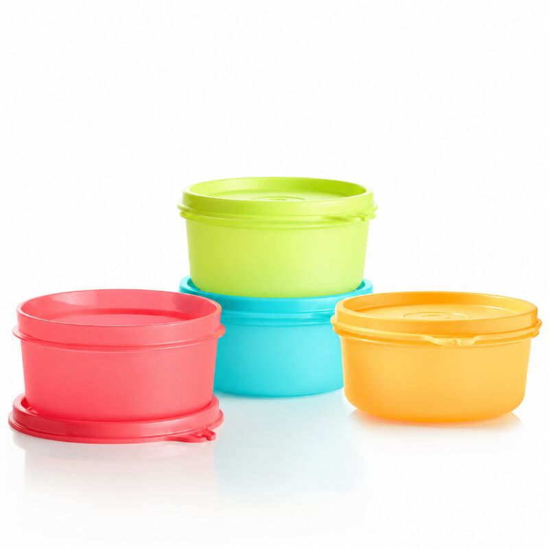 Tupperware Bakjes Regenboog 250 ml schaaltje kleine kom yoghurtbakje bakje met deksel