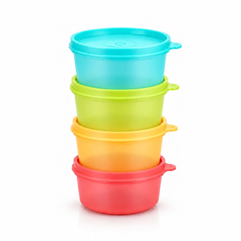 Tupperware dessert Bakjes Regenboog 250 ml yoghurtbakje vla bakje met deksel klein