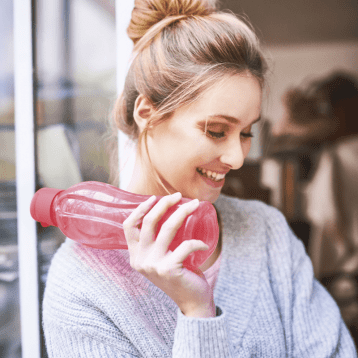 Tupperware 1 liter fles rood