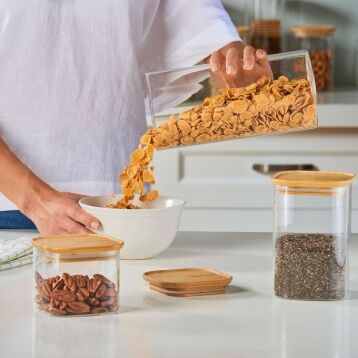 Tupperware Bamboo Glass Storage 1,1 l
