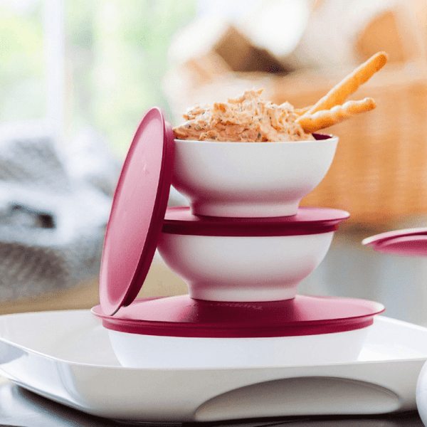 Tupperware Allegra Kom 1,5 l Rood - Afbeelding 4