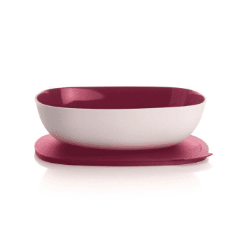 Tupperware Allegra Kom Vierkant 2,5 l Rood wit