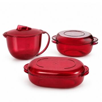 Tupperware MicroPlus schalen magnetronbakjes Tupperware MicroPlus schalen magnetronbakjes