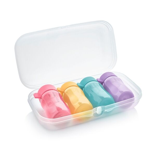 Tupperware Mini Flesjes in bakje