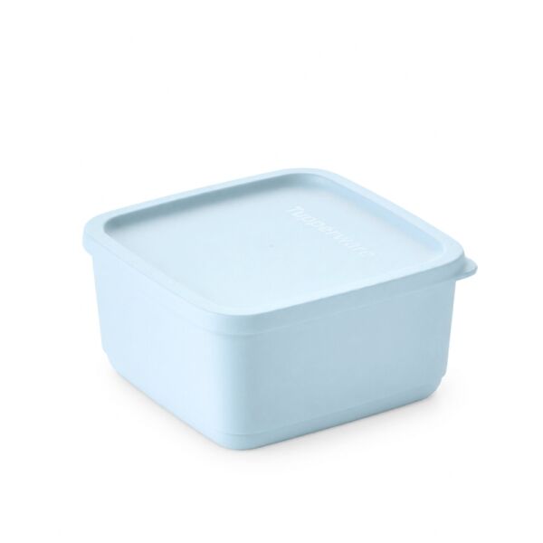 Tupperware Cubix 650 ml vierkant bewaarbakje blauw