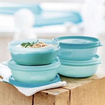 Tupperware 4 Ruimtekommen 300 ml Groen