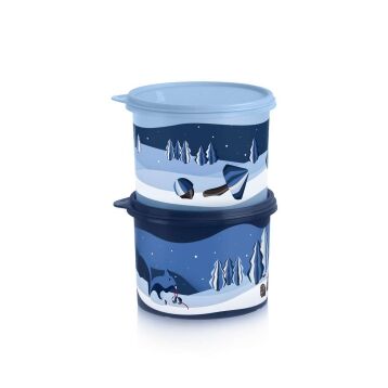 Tupperware Ronde Koektrommels Kerst Winter