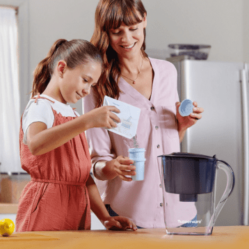Tupperware Waterfilterkan + 2 navullingen