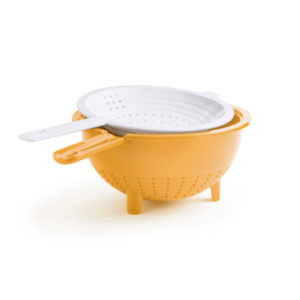 Tupperware Dubbel Vergiet Geel - Afbeelding 3