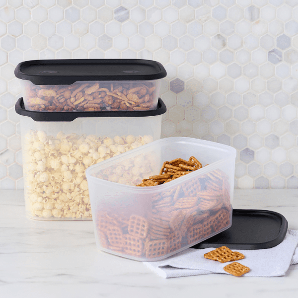 Tupperware Set One Touch Fresh Rechthoekig Zwart - Afbeelding 4