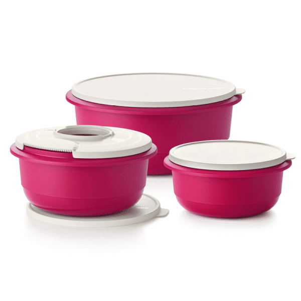 Tupperware Set Mixingbowls Mixerkommen Roze Beslagkom