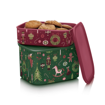 Tupperware ClickPlus Koektrommels Kerst2