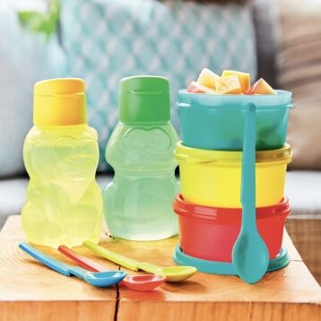 Tupperware-Kinderflesjes-Leeuw-en-Kikker-flesje Tupperware-Kinderflesjes-Leeuw-en-Kikker-flesje