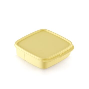Tupperware Snackbox met vakjes lunchbox geel Tupperware Snackbox met vakjes lunchbox geel