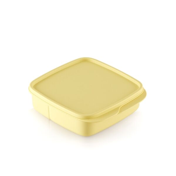 Tupperware Snackbox met vakjes lunchbox geel