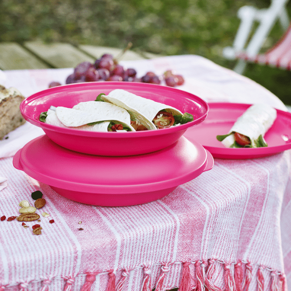Tupperware Aloha Dubbel Bord Roze - Afbeelding 7