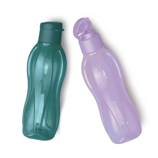 Tupperware Drinkflessen 750 ml paars en groen