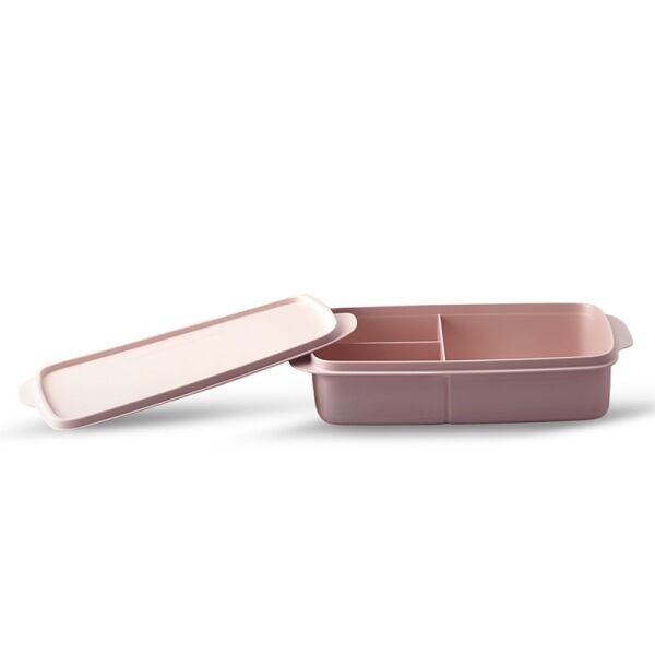 Tupperware vakjeslunchox roze broodtrommel met vakjes